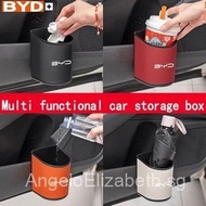 BYD Car storage bin car door cup holder garbage bin umbrella storage Nappa leather car storage box F