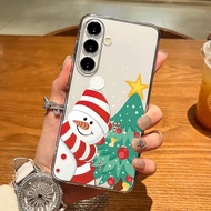 1pc Christmas Snowman & Christmas Tree Pattern Soft Phone Case, Compatible With IPhone Air/17/16e/11