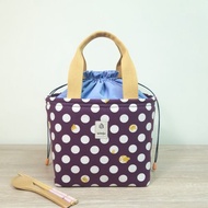 保溫便當袋 / 束口手提袋 / 便當袋 / 隨身手提袋 / 柴柴點點(紫)