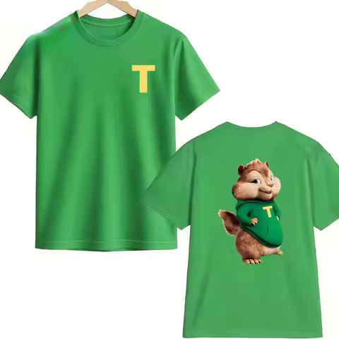 2025 Comfortable Cotton Alvin And The Chipmunks The Squeakquel Tshirt Unisex 2 Sided Print Top For M
