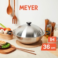 Stainless Steel 36cm/7.6L Chinese Wok with Lid - Meyer Centennial