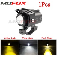 MOFOX J1 Laser Gun 40W Mini Driving Light For Motorcycle LED Light White&Yellow with Strobe Light Hi