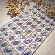 Aurora Glitter Crystal | AB Glitter Stone | Grade A | Size 7X15MM | Premium Quality | RP Beads