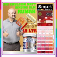SMART WOW EMULSION PAINT  18 LITER Cat Batu Cat Dinding Dalam CAT RUMAH Interior Wall Finish ( REDS 