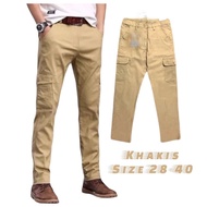 Cargo Slack 6Pockets Pants Unisex  Lelaki/Perempuan Waist Slimfit Local Seller slim fit seluar