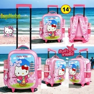 Hello Kitty 14 นิ้ว 9889Shop Kid's Luggage กระเป๋าเด็ก กระเป๋าเดินทาง กระเป๋าเป้ล้อลาก กระเป๋าเป้สะพาย สไตล์คิตตี้ ลิขสิทธิ์แท้