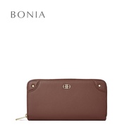 Bonia Brown Anetta Long Zipper Wallet