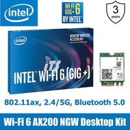 Intel Wi-Fi 6 AX200 (Gig+) Desktop Wireless M.2 2230 Kit (AX200NGW)