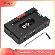 [Lifestyle] NP-F Battery Charger Metal Battery Adapter Plate USB DC12V DC8V DC Outputs 1/4In for NP-
