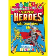 Super Heroes Coloring Book - Volume 1 - Training IQ EQ CQ (Free with 18 stickers) (VT)