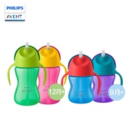 Philips Avent baby straw cup baby learning cup baby water bottle anti falling dinosaur cup straw bottle water cup