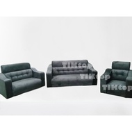 Tiktop Furniture High Class Velvet Grey Sofa 1 Seater 2 Seater 3 Seater 1+2+3 Seater Sofa Baldu