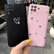 Samsung Galaxy A22 5G Case Couple Love Heart Luxury Matte TPU Phone Case Samsung A22 A42 5G A 22 A 4