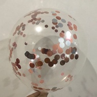 12inch Transparent Confetti Balloon Sequin Rubber Balloon Party Decoration Insta Balloon