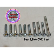 HONDA 10,PCS..8 BOLT, CVT BLOCK BOLT FOR METIC MOTORCYCLES PCX 160, ADV 160, VARIO 160, STYLO, CAP B