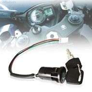 HUBERT ATV Ignition Key Switch, Power Lock Male Plugs Motorcycle Ignition Switch, Universal ON/OFF Wires 2 Keys Electric Scooter Scooter Quad
