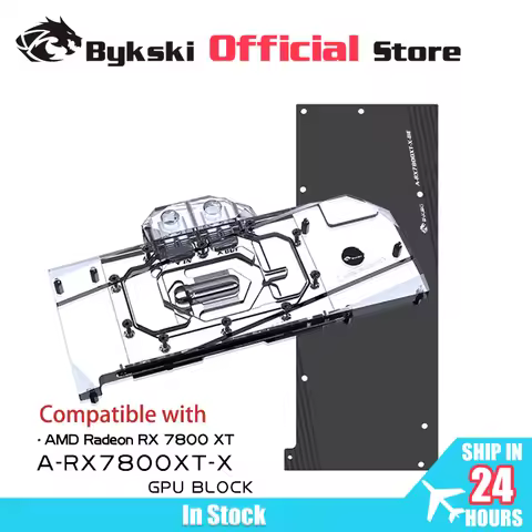 Bykski GPU Block for AMD Radeon RX7800XT Reference Edition Video Card Water Cooling / Full Cover / C