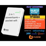 Pocket Wifi Portable Router + 10000mAh Powerbank phone charger LTE MiFi TP 10000 Modified Unlimited WiFi Hotspot 4G 5G