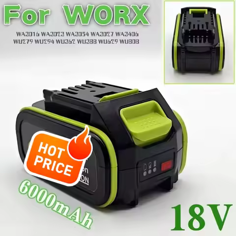 6.0Ah WORX 18V 20V WA3016 WA3023 WA3054 WA3027 WA3406 WU279 WU294 WU362 WU388 WU629 WU808 Batteria