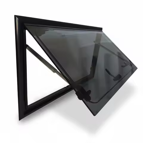 RV Double Glazed Window, Aluminum Frame Caravan Acrylic Window with Pleated Blind and Fly Screen, fo