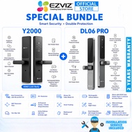 EZVIZ Y2000 DL06 PRO BUNDLE Wifi Smart Lock Keyless Doorlock Handle Smart Fingerprint Access Door Lo