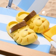 Cheerful Mario Sandal Budak Lelaki Anti Slip and Comfy Cute Cartoon Lion Clogs Kids Boys可愛獅子大頭鞋 男童