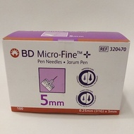 BD MICRO FINE PEN NEEDLE 5MM 1'Sx100