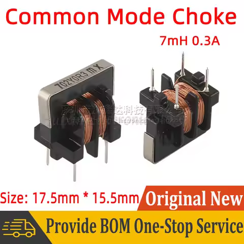 2pcs UF1717VB-702Y0R3-01 702Y0R3 UU9.8 Common Mode Choke Coil Power Inductor Inductance 7mH 0.3A Swi