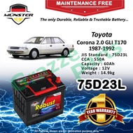 Münster Robust MF CMF 75D23 | 75D23L (60AH) Car Battery Bateri Kereta for Toyota Corona 2.0 GLI T170