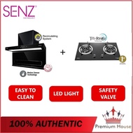 Senz STELLA SZ-CH3288 L Shape Design Heat Pro intelClean Cooker Hood+ Senz SZ-GS388 Tri-Ringz Twin B