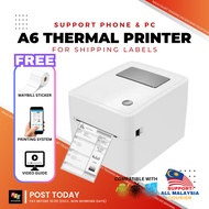 A6 Thermal Printer Waybill AWB Airway Bill Sticker Bluetooth USB Barcode Label Maker PDF Printers