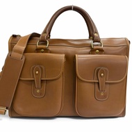 Excellent condition □ GHURKA Vintage Leather MH Stamp EXAMINER No. 5 2-Way Shoulder Bag Briefcase Bu