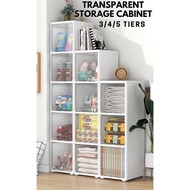 30cm Narrow Width Storage Cabinet With Transparent Flip Up Cover / Kitchen Storage / Storage Rack ZT