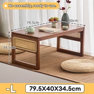 Bamboo Coffee Table Foldable Table 60/70/80CM Study Table Laptop Table Side Table