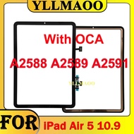 สำหรับ iPad สัมผัสอากาศ5 Air5 5th Gen 2022 A2588 A2589 A2591หน้าจอสัมผัสกับ OCA Digitizer ด้านหน้าด้