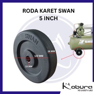 Original SWAN 5" Inch Compressor Rubber Wheels SWAN Air Compressor 1/4 hp