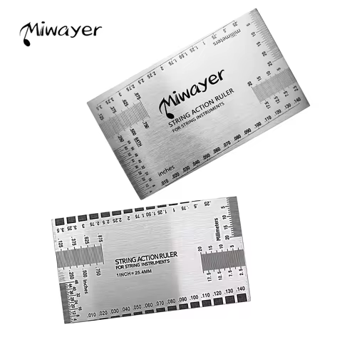 Miwayer Precision Stainless Steel String Action Ruler for Guitar/Bass/Ukulele Luthier Tool