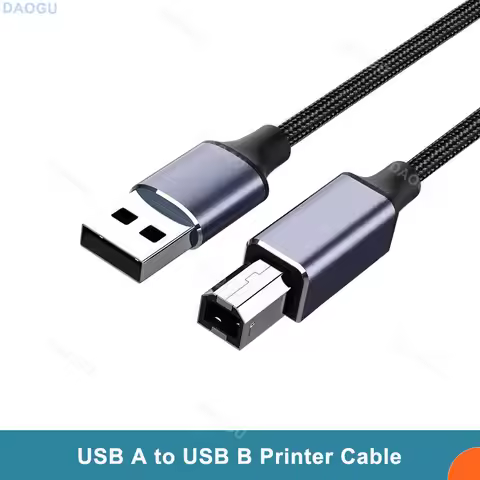 High Speed 2.0 Printer Cable 2m 3m Type USB A to USB B Cable Braided Fax Machine Scanner Cord For Ca