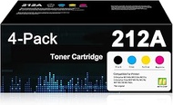 212A Toner Cartridge 4 Pack Set (BK/C/M/Y) Replacement for HP 212X 212A W2120A W2120X Color Enterpri