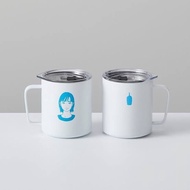 全新正版 日本福岡藍瓶咖啡限定 Blue Bottle Coffee x 日本當代藝術家 KYNE White Travel Mug (12oz) 354ml 咖啡杯