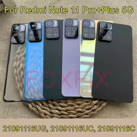Glass Battery Door Back Cover for Xiaomi Redmi Note 11 Pro+Plus 5G 21091116UG 21091116UC Phone Repai