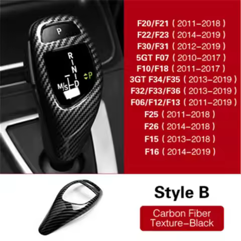 For BMW new 3 Series 5 Series F10 F30 gear head sticker ABS carbon fiber gear panel gear lever stick