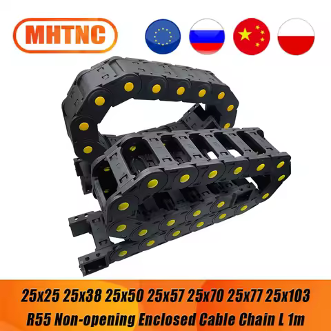 MHTNC 25x25 25x38 25x50 25x57 25x70 25x77 25x103mm Nylon Mochine Towline Cable Chain Non-opening Enc