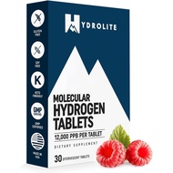 HydroLite Molecular Hydrogen Tablets for Drinking Water | Highest Concentration H2 12,000 PPB | Ener