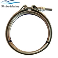 Exhaust Clamp V Yanmar 6LY 6LY2 Volvo Penta D4 D6 Marine Diesel Engines For Turbo 3807212 865013 383