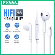FREEL USB C Headphones, Type C Earphones HiFi Stereo in Ear with Mic Compatible with Samsung Galaxy S21 Ultra S20 FE Note 10 Google Pixel 6 5 4XL Oneplus 9 8 for huawei p40 pro