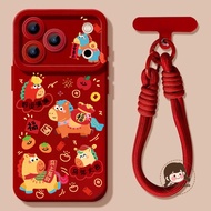 Cute Pony New Year Red Phone Case For Vivo Y85 Y78 Plus Y77 Y77E Y75 Y73S Y71 Y70S Y55 Y53 Y52S Y51S
