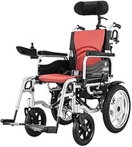 Fashionable Simplicity Electric Wheelchair Foldable Lightweight Headrest Electric Wheelchair Mobile Chair Seat Width 44 Cm Adjustable Backrest And Pedal Angle; Joystick Load Capacity 175 Kg Portable