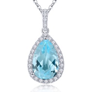 Lohaspie Jewelry Mặt dây chuyền bạc nguyên chất 41 carat chính hãng 925 Mặt dây chuyền Topaz Garnet 
