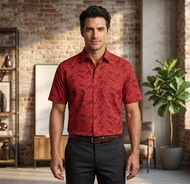 Durban Signature Red Pattern Shirt – Now 70% OFF!